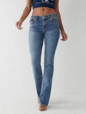 True Religion Becca Big T Stitch Bootcut Jeans Dam Blå | JDO953824