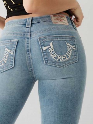 True Religion Becca Bootcut Jeans Dam Blå | ZLF215043