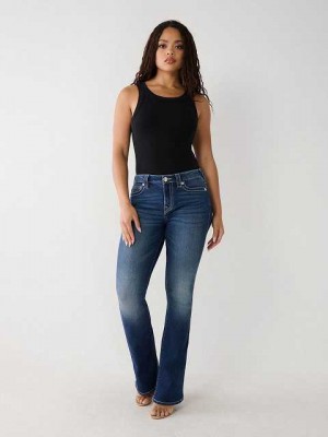 True Religion Becca Bootcut Jeans Dam Blå | KQO840325