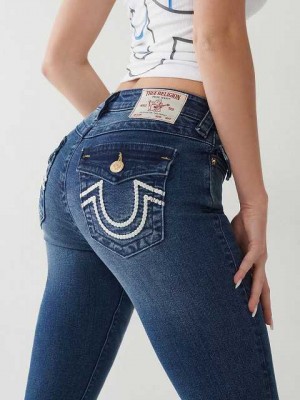 True Religion Becca Bootcut Jeans Dam Marinblå | ZLN420795