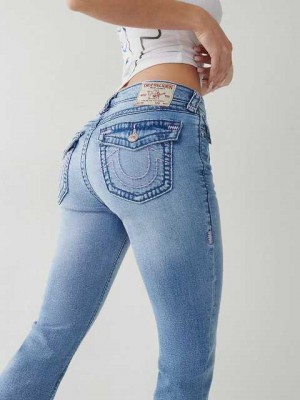 True Religion Becca Stitch Bootcut Jeans Dam Blå | KZJ385721