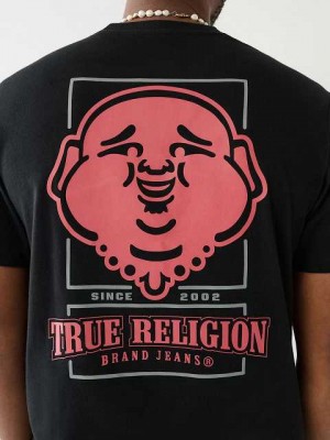 True Religion Big Buddha Crew Neck T-shirt Herr Svarta | GAF706514