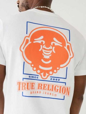 True Religion Big Buddha Crew Neck T-shirt Herr Vita | EXW064513