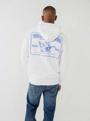 True Religion Big T Zip Hoodie Herr Vita | FWZ501428