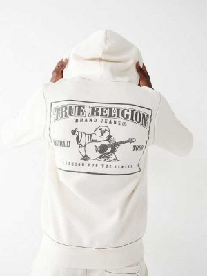 True Religion Big T Zip Hoodie Herr Vita | VWG739802