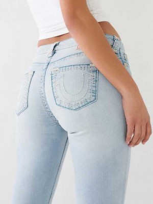 True Religion Billie Mid Rise Straight Jeans Dam Blå | KLH520318