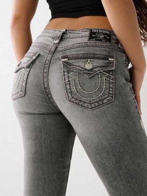 True Religion Billie Straight Jeans Dam Mörkgrå | SPE475193