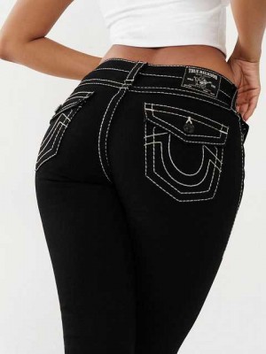 True Religion Billie Straight Jeans Dam Svarta | NTI814052