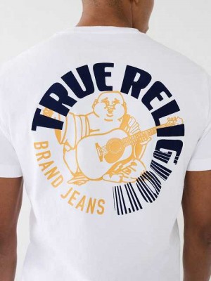 True Religion Buddha Logo Crew T-shirt Herr Vita | VDQ360421