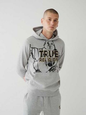 True Religion Buddha Logo Hoodie Herr Grå | LAE529871