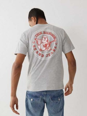 True Religion Buddha Logo T-shirt Herr Grå | XTI601475