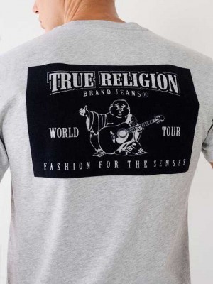 True Religion Buddha Logo T-shirt Herr Grå | OCW241796