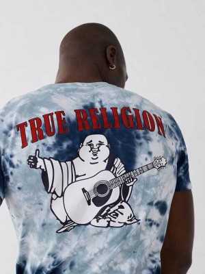 True Religion Buddha Logo T-shirt Herr Kungsblått Blå | WRA814203