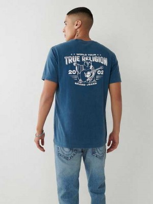 True Religion Buddha Logo T-shirt Herr Marinblå Marinblå | IES162980