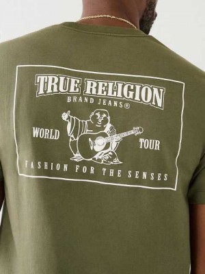 True Religion Buddha Logo T-shirt Herr Olivgröna | MPF794863