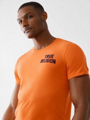 True Religion Buddha Logo T-shirt Herr Orange | YAU453720