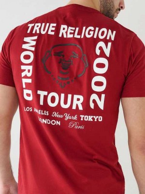 True Religion Buddha Logo T-shirt Herr Röda | DPN790814