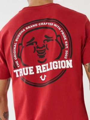 True Religion Buddha Logo T-shirt Herr Röda | SJD491850