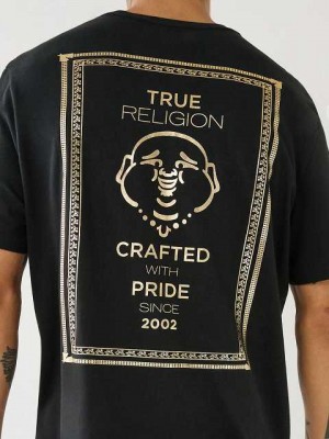 True Religion Buddha Logo T-shirt Herr Svarta | VFD458293