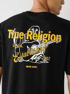 True Religion Buddha Logo T-shirt Herr Svarta | XEJ890246