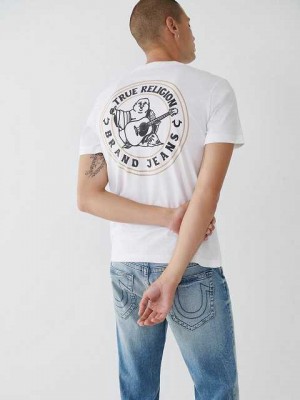 True Religion Buddha Logo T-shirt Herr Vita | CVN270156