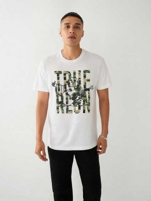 True Religion Buddha Logo T-shirt Herr Vita | QSX698431