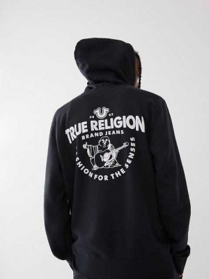 True Religion Buddha Logo Zip Hoodie Herr Svarta | KTN815946