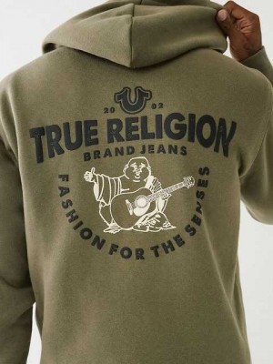 True Religion Buddha Logo Zip Hoodie Herr Gröna | AFC384925