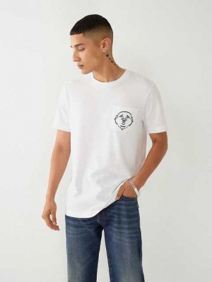 True Religion Buddha Pocket T-shirt Herr Vita | MOL697518