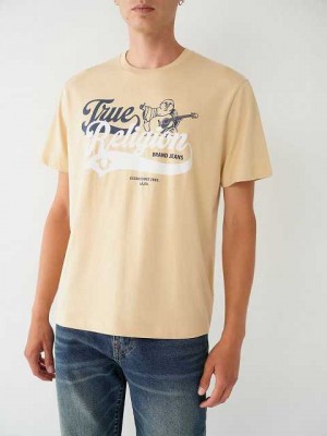 True Religion Buddha Relaxed T-shirt Herr Beige | CQB604389