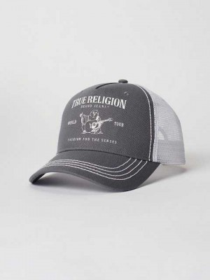 True Religion Buddha Trucker Hatt Unisex Grå | JUX821794