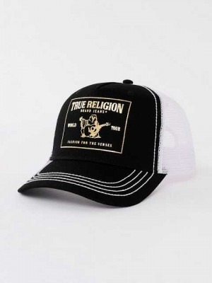 True Religion Buddha Trucker Hatt Unisex Svarta | UJX054286