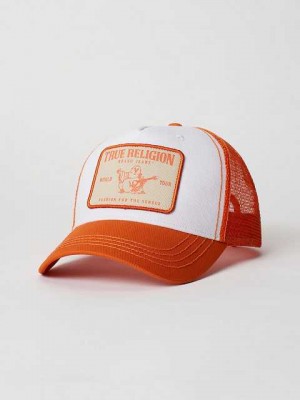 True Religion Buddha Trucker Hatt Unisex Autumn Maple | YOZ492503