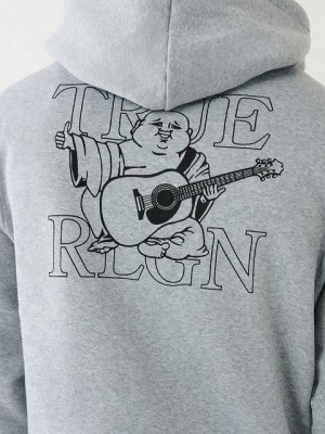 True Religion Buddha Zip Hoodie Herr Grå | HEF561730