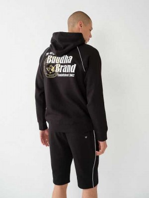 True Religion Buddha Zip Hoodie Herr Svarta | HIQ940152