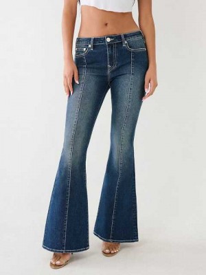 True Religion Charlie Seamed Utsvängda Jeans Dam Vita | BRP185392