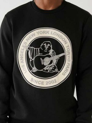 True Religion City Buddha Logo Sweatshirt Herr Svarta | UCH921370