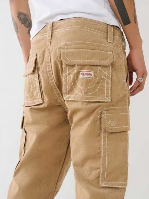 True Religion Corduroy Big T 32" Cargobyxor Herr Beige | SOP576932