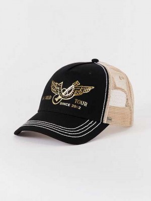 True Religion Crystal Trucker Hatt Unisex Svarta | VYZ701359