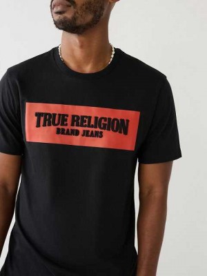 True Religion Embossed Arch Logo T-shirt Herr Svarta | EKG294873