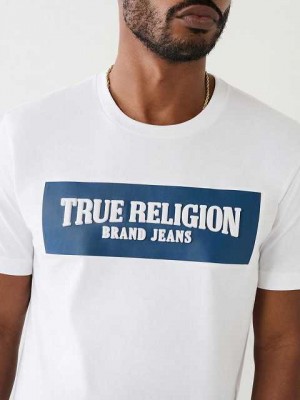 True Religion Embossed Arch Logo T-shirt Herr Vita | ZYR239071