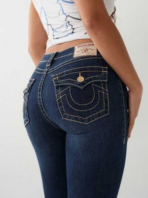 True Religion Halle Big T High Rise Super Skinny Jeans Dam Mörktvätt | PJR450921