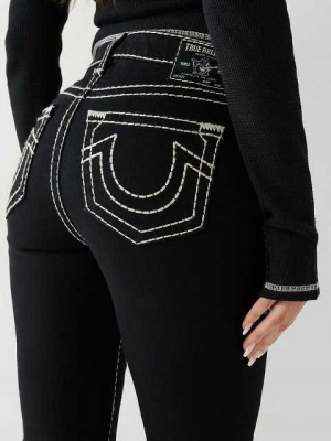 True Religion Halle Super T High Rise Super Skinny Jeans Dam Svarta | WSD943271