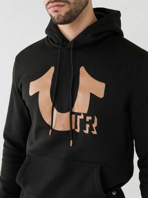 True Religion Horseshoe Logo Hoodie Herr Svarta | UWT186593