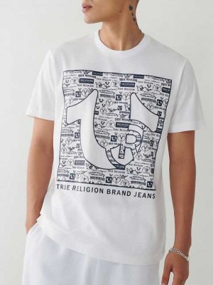 True Religion Horseshoe Logo T-shirt Herr Vita | OBN730268