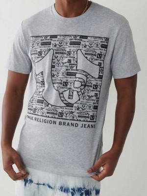 True Religion Horseshoe Logo T-shirt Herr Grå | CPF207395