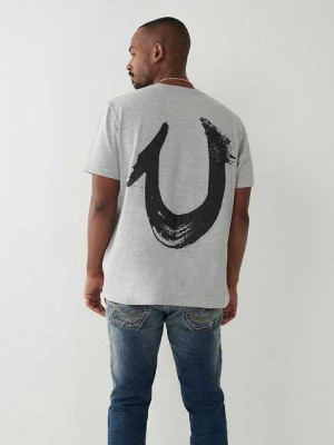 True Religion Horseshoe Relaxed T-shirt Herr Grå | QRI510943