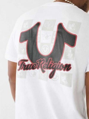 True Religion Hs Tr Grid Crew T-shirt Herr Vita | RPM126845