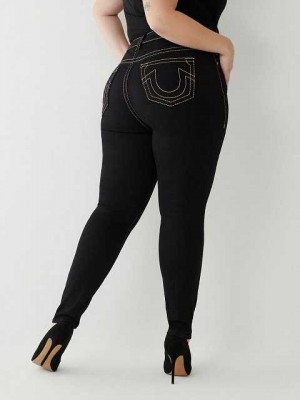 True Religion Jennie Big T Curvy Skinny Jeans Dam Svarta | KPA482156