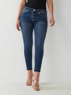 True Religion Jennie Curvy Ankle Skinny Jeans Dam Mörkblå | GRO389475